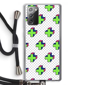 CaseCompany 8-bit N°10: Samsung Galaxy Note 20 / Note 20 5G Transparant Hoesje met koord