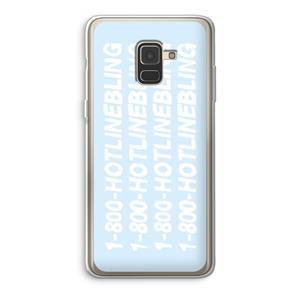 CaseCompany Hotline bling blue: Samsung Galaxy A8 (2018) Transparant Hoesje