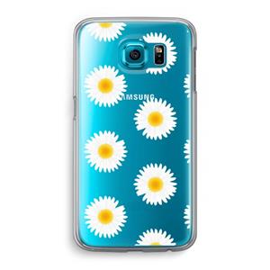 CaseCompany Margrietjes: Samsung Galaxy S6 Transparant Hoesje
