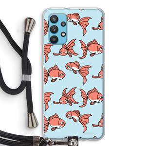 CaseCompany Blub: Samsung Galaxy A32 4G Transparant Hoesje met koord
