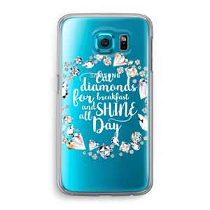CaseCompany Diamonds: Samsung Galaxy S6 Transparant Hoesje