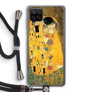 CaseCompany Der Kuss: Samsung Galaxy A12 Transparant Hoesje met koord