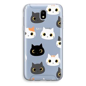 CaseCompany Katten: Samsung Galaxy J5 (2017) Transparant Hoesje