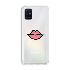 CaseCompany Kusje: Galaxy A51 4G Transparant Hoesje