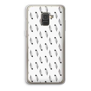 CaseCompany Pluimen: Samsung Galaxy A8 (2018) Transparant Hoesje
