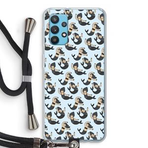 CaseCompany Zeemeermin: Samsung Galaxy A32 4G Transparant Hoesje met koord