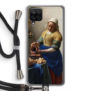 CaseCompany The Milkmaid: Samsung Galaxy A12 Transparant Hoesje met koord