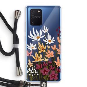 CaseCompany Painted wildflowers: Samsung Galaxy Note 10 Lite Transparant Hoesje met koord