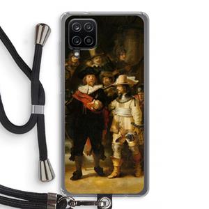 CaseCompany De Nachtwacht: Samsung Galaxy A12 Transparant Hoesje met koord