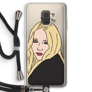 CaseCompany Mary Kate: Samsung Galaxy A8 (2018) Transparant Hoesje met koord