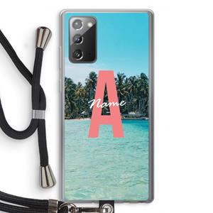 CaseCompany Pacific Dream: Samsung Galaxy Note 20 / Note 20 5G Transparant Hoesje met koord
