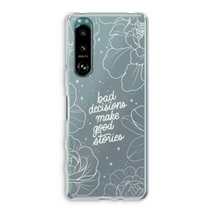 CaseCompany Good stories: Sony Xperia 5 III Transparant Hoesje