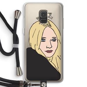 CaseCompany Ashley: Samsung Galaxy A8 (2018) Transparant Hoesje met koord