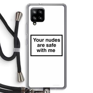CaseCompany Safe with me: Samsung Galaxy A42 5G Transparant Hoesje met koord