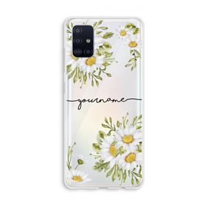 CaseCompany Daisies: Galaxy A51 4G Transparant Hoesje