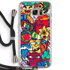 CaseCompany No Rules: Samsung Galaxy S7 Edge Transparant Hoesje met koord