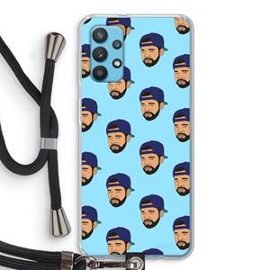 CaseCompany Drake Away: Samsung Galaxy A32 4G Transparant Hoesje met koord