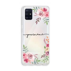 CaseCompany Rozen: Galaxy A51 4G Transparant Hoesje