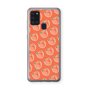 CaseCompany Just peachy: Samsung Galaxy A21s Transparant Hoesje