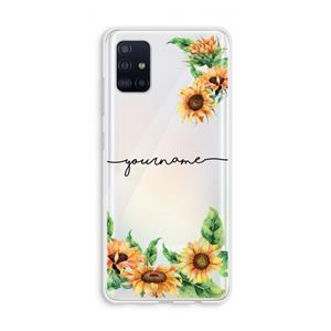 CaseCompany Zonnebloemen: Galaxy A51 4G Transparant Hoesje