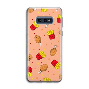 CaseCompany Chicken 'n Fries: Samsung Galaxy S10e Transparant Hoesje