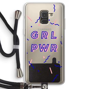 CaseCompany GRL PWR: Samsung Galaxy A8 (2018) Transparant Hoesje met koord