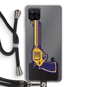 CaseCompany Pew Pew Pew: Samsung Galaxy A12 Transparant Hoesje met koord