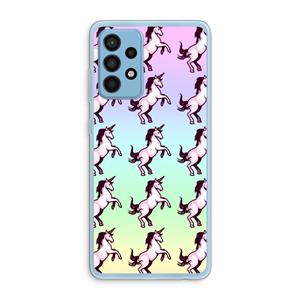CaseCompany Musketon Unicorn: Samsung Galaxy A52 Transparant Hoesje