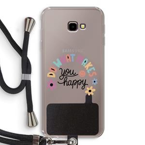 CaseCompany Happy days: Samsung Galaxy J4 Plus Transparant Hoesje met koord