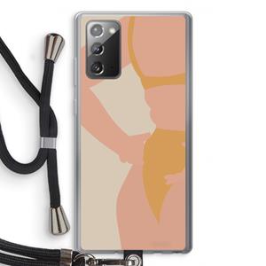 CaseCompany Bikini body: Samsung Galaxy Note 20 / Note 20 5G Transparant Hoesje met koord