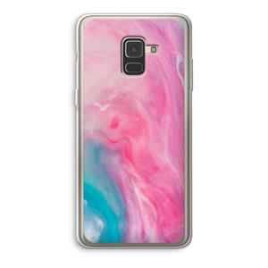 CaseCompany Roze explosie: Samsung Galaxy A8 (2018) Transparant Hoesje