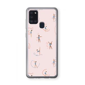 CaseCompany Dancing #3: Samsung Galaxy A21s Transparant Hoesje