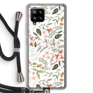 CaseCompany Sweet little flowers: Samsung Galaxy A42 5G Transparant Hoesje met koord