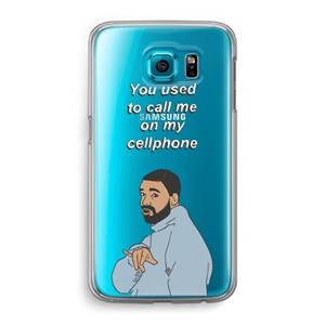 CaseCompany Hotline bling: Samsung Galaxy S6 Transparant Hoesje