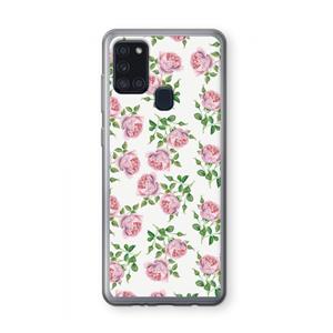 CaseCompany Kleine roosjes: Samsung Galaxy A21s Transparant Hoesje