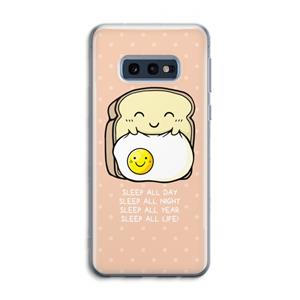CaseCompany Sleep All Day: Samsung Galaxy S10e Transparant Hoesje