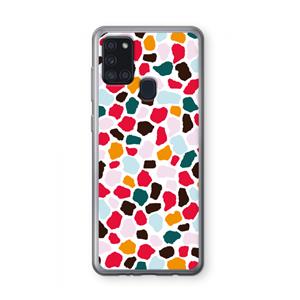 CaseCompany Colored Giraffe: Samsung Galaxy A21s Transparant Hoesje