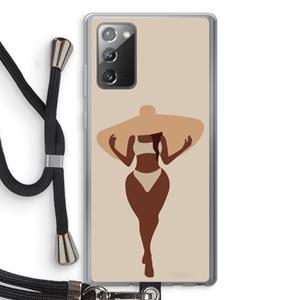 CaseCompany Let's get salty: Samsung Galaxy Note 20 / Note 20 5G Transparant Hoesje met koord