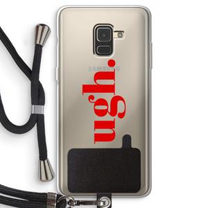CaseCompany Ugh: Samsung Galaxy A8 (2018) Transparant Hoesje met koord