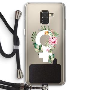 CaseCompany Venus: Samsung Galaxy A8 (2018) Transparant Hoesje met koord