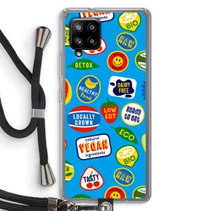 CaseCompany Fruitsticker: Samsung Galaxy A42 5G Transparant Hoesje met koord