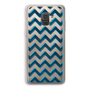 CaseCompany Onderbroken lijn: Samsung Galaxy A8 (2018) Transparant Hoesje