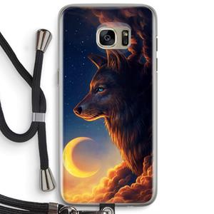 CaseCompany Night Guardian: Samsung Galaxy S7 Edge Transparant Hoesje met koord