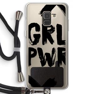 CaseCompany Girl Power #2: Samsung Galaxy A8 (2018) Transparant Hoesje met koord