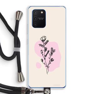 CaseCompany Roses are red: Samsung Galaxy Note 10 Lite Transparant Hoesje met koord