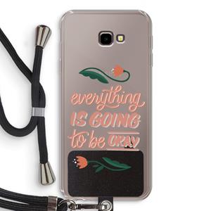 CaseCompany Optimistic flower girl: Samsung Galaxy J4 Plus Transparant Hoesje met koord