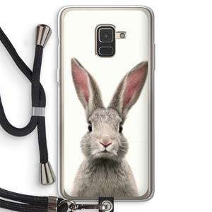CaseCompany Daisy: Samsung Galaxy A8 (2018) Transparant Hoesje met koord