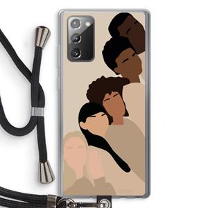 CaseCompany Sweet creatures: Samsung Galaxy Note 20 / Note 20 5G Transparant Hoesje met koord