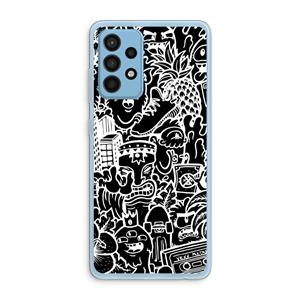 CaseCompany Vexx Black Mixtape: Samsung Galaxy A52 Transparant Hoesje