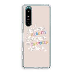 CaseCompany Right Place: Sony Xperia 5 III Transparant Hoesje